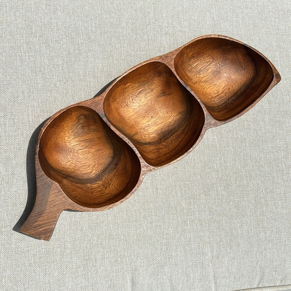 Vintage Wooden “Monkey Pod” Bowl-Pea Pod Shape - Picture 16 of 16